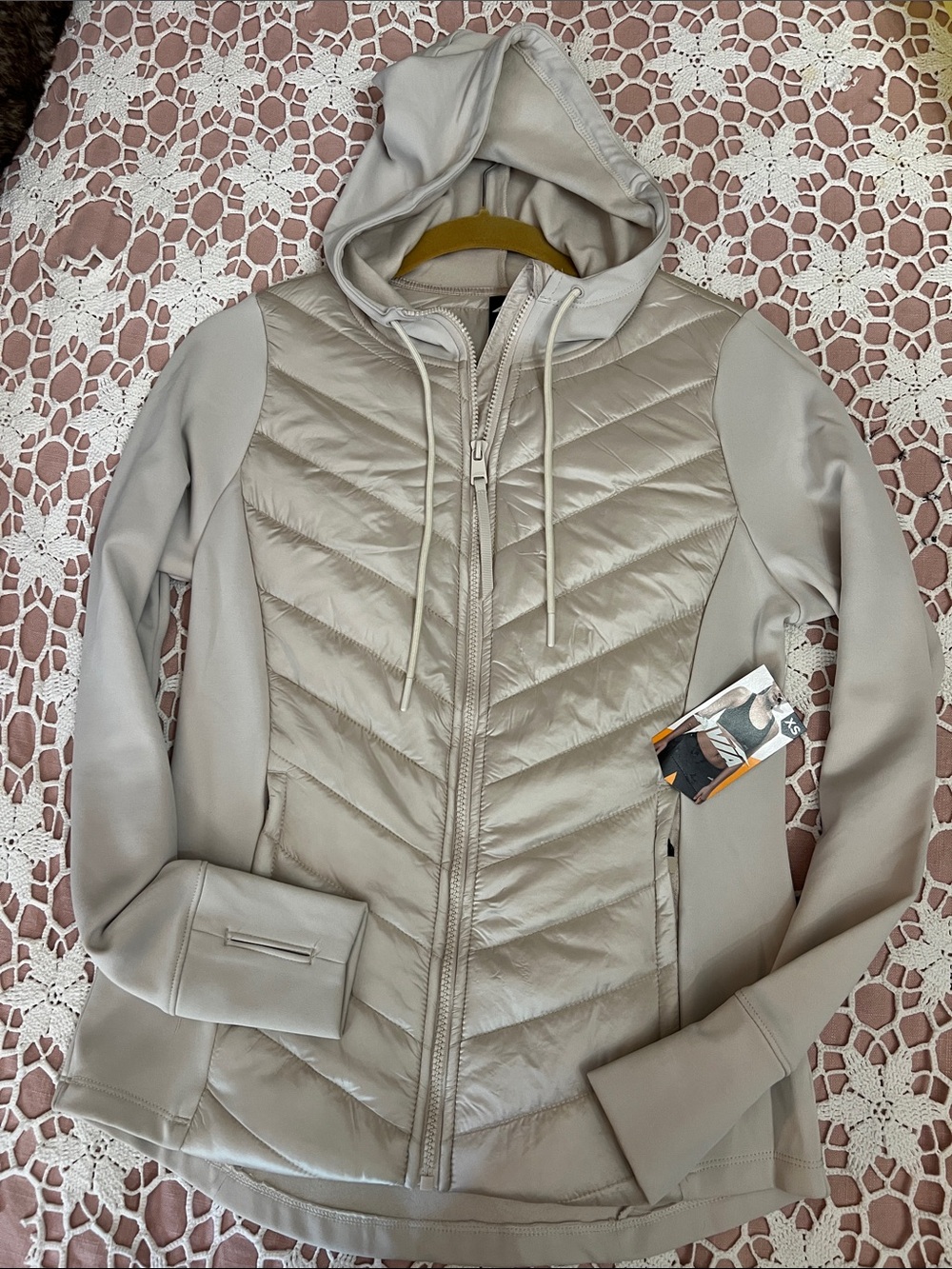 Avia Stone Quilted Hooded Puffer Jacket